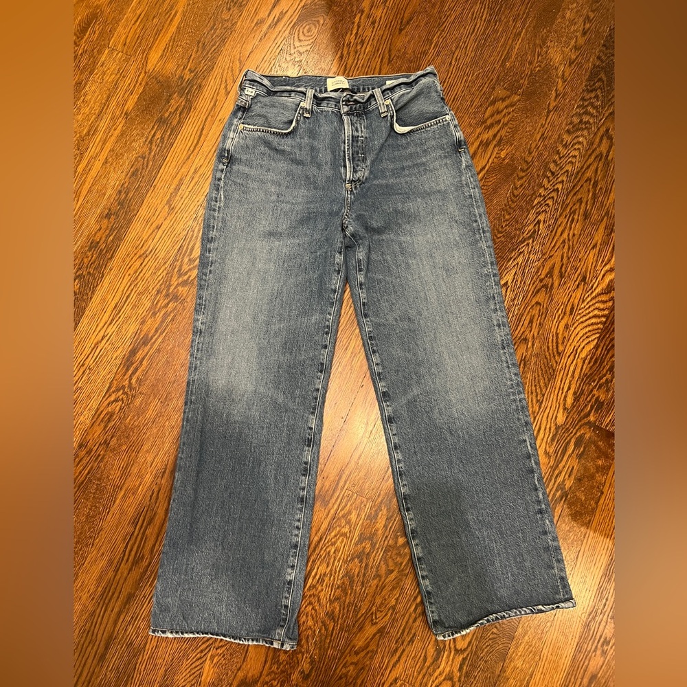 Citizens Of Humanity Blue Flare Wide Leg Jeans